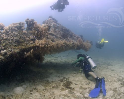 Taucher und Wracks Taucher und Wracks